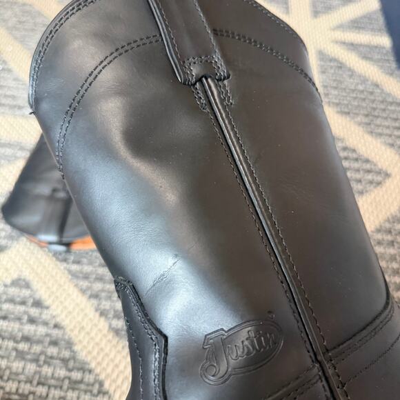 Justin Blain 10" Womens Roper Western Boots Size 8B - Picture 4 of 7